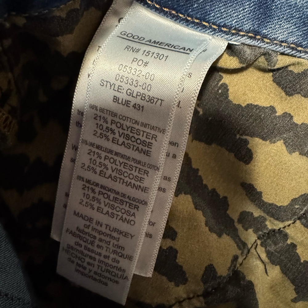 Like-New Good American Good Legs Dark Wash Skinny Jeans Size 28 - Picture 5 of 6